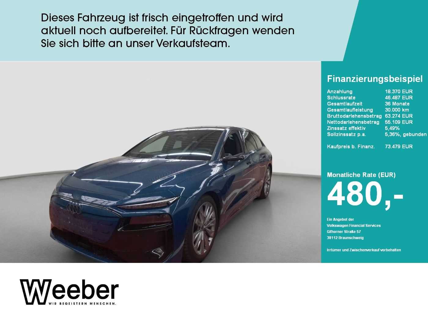 Audi A6 e-tron Avant quattro edition one blue *AHK*21