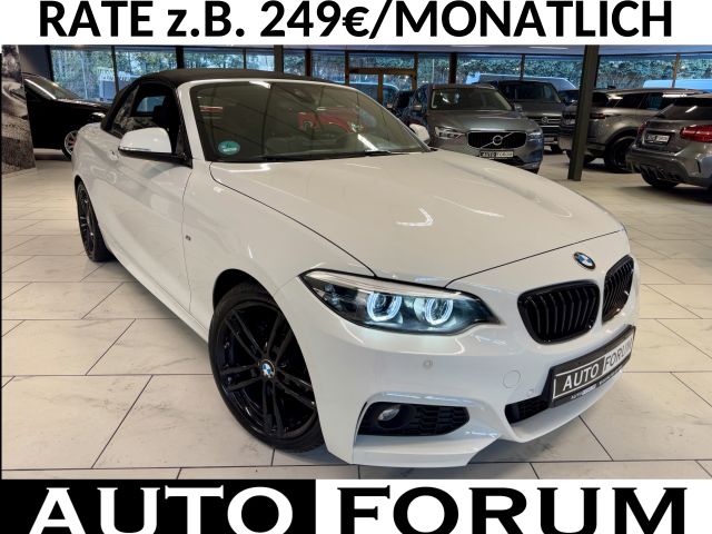 BMW 218d CABRIO M SPORT LEDER LED NAVI AHK H/K SHZ