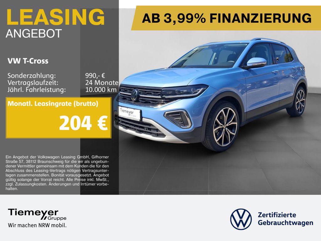 T-Cross 1.5 TSI DSG STYLE LM18 ASSIST AHK KEYLES