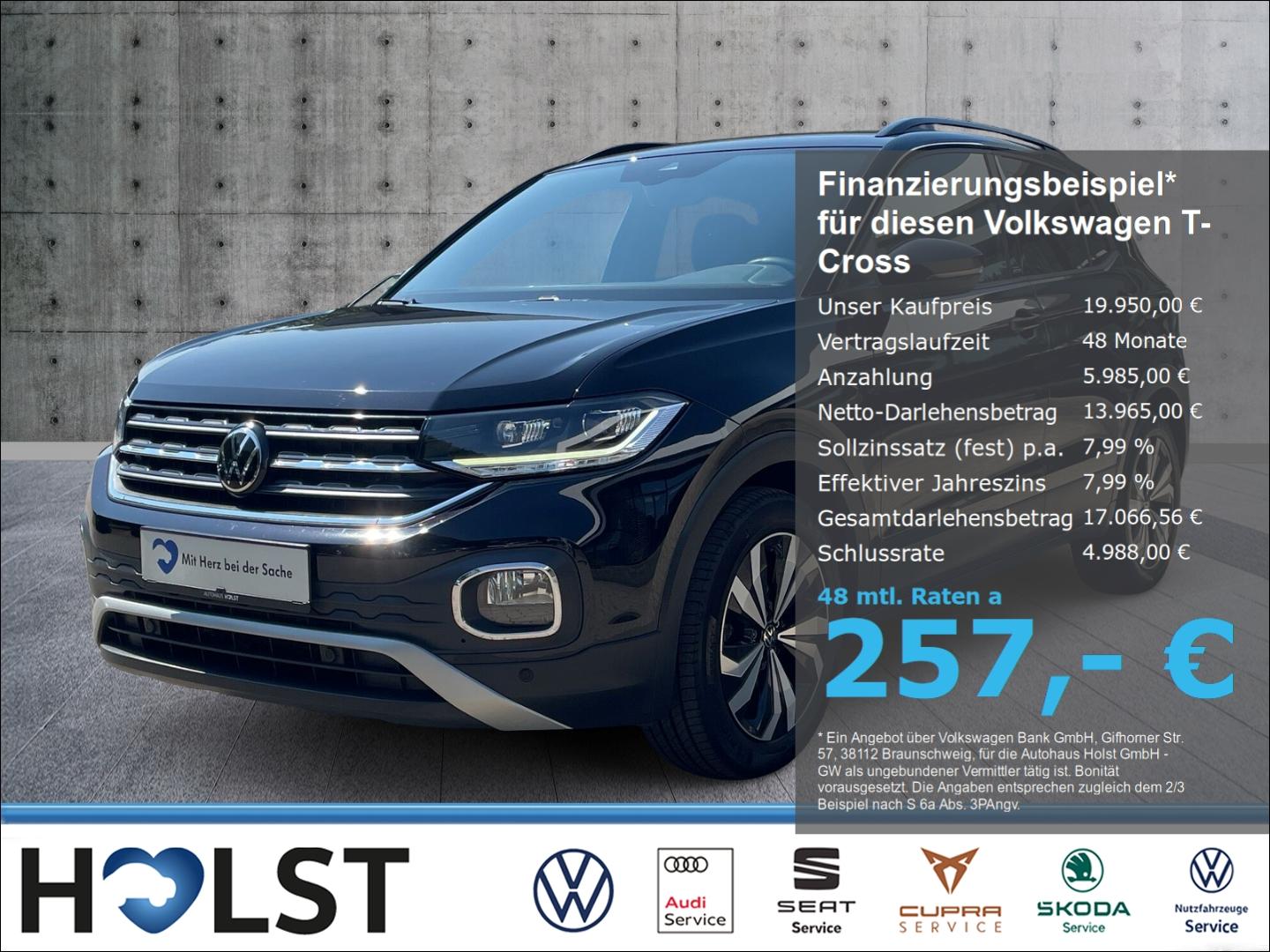 Volkswagen T-Cross Active 1.0TSI DSG Active, Navi AHK LED A
