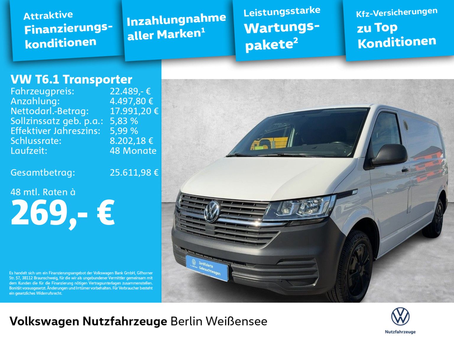 Volkswagen T6.1 Kasten 2.0 TDI L1H1*KLIMA*ACC*PDC*LKW* imagem 2