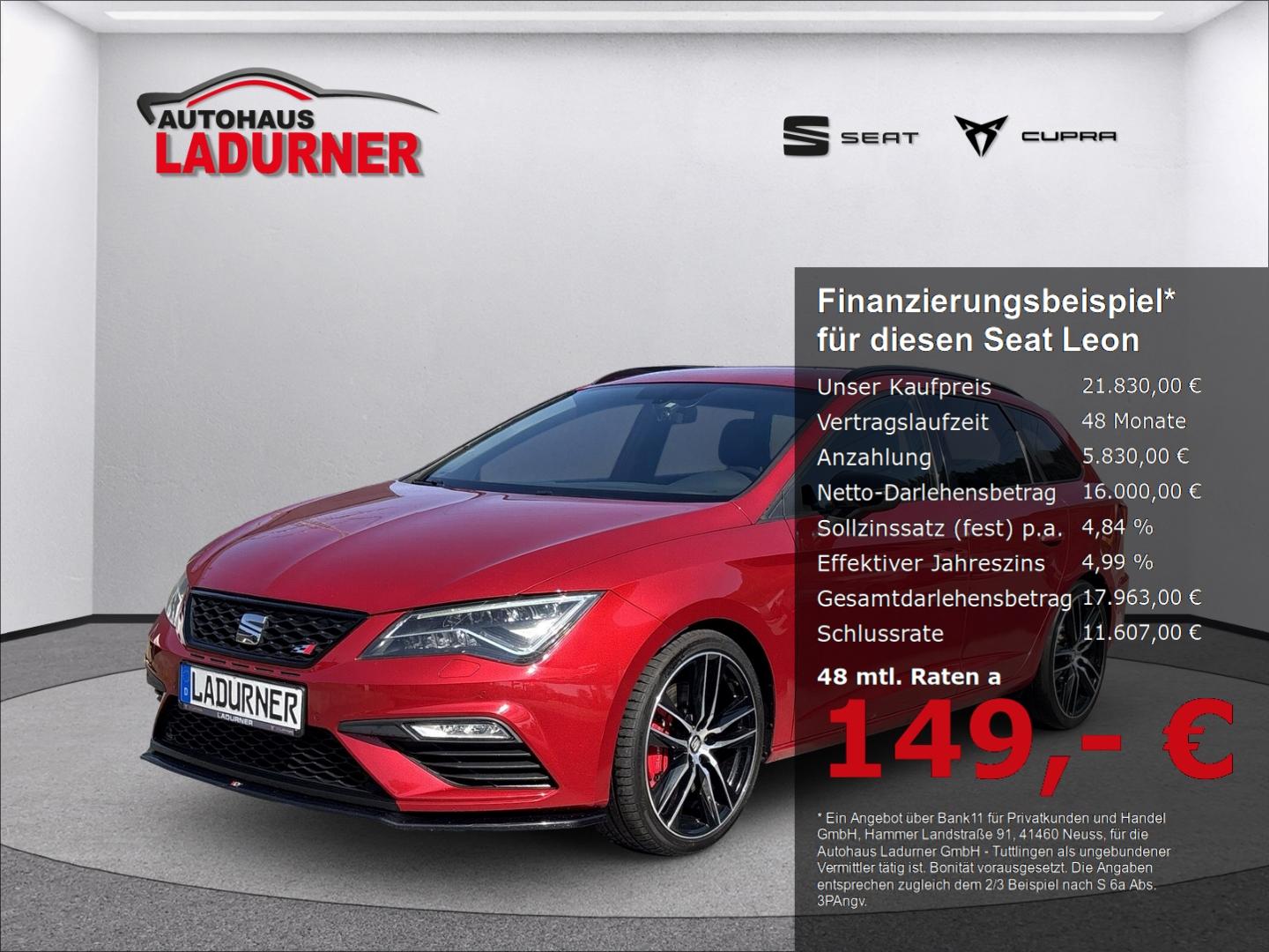 Seat Leon ST Cupra 300 4Drive Navi LED Musikstreaming