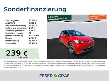 Volkswagen Leasingangebot: Volkswagen ID.3 Pro S HUD Matrix 360° Keyless DCC Navi SHZ