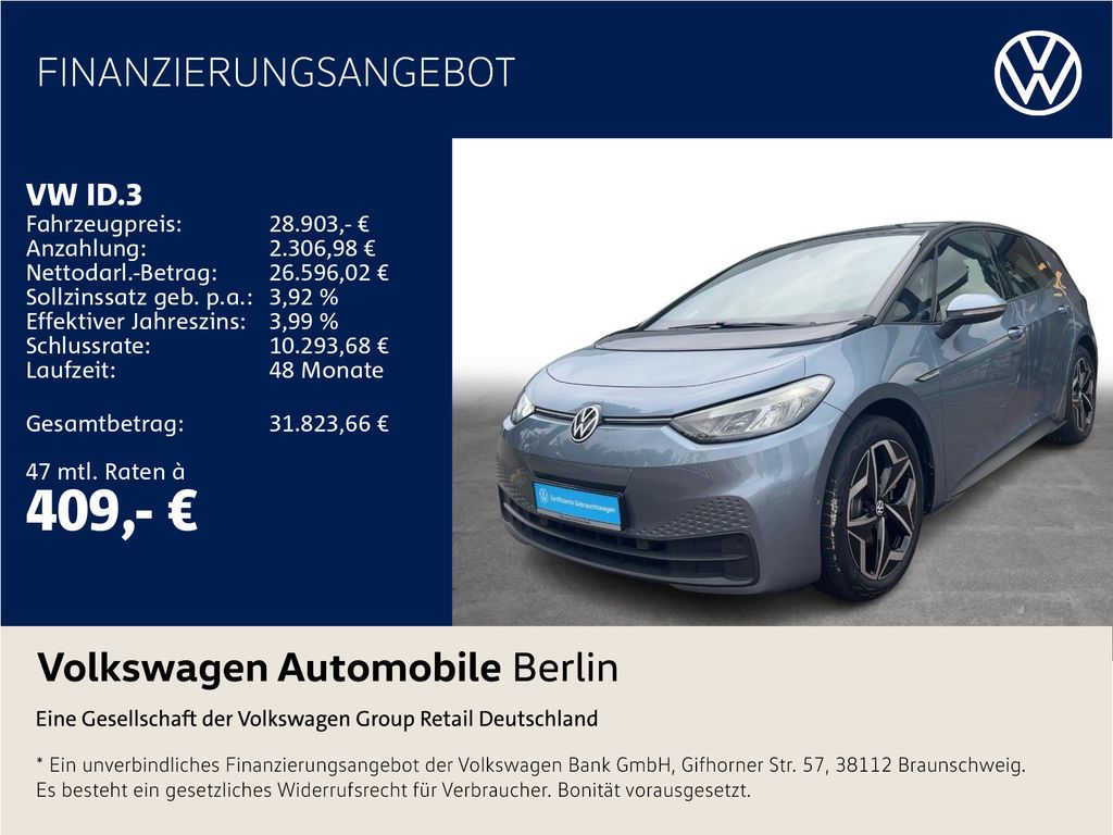 ID.3 Pro S 150/77 Wärmepumpe Navi LED ACC PDC