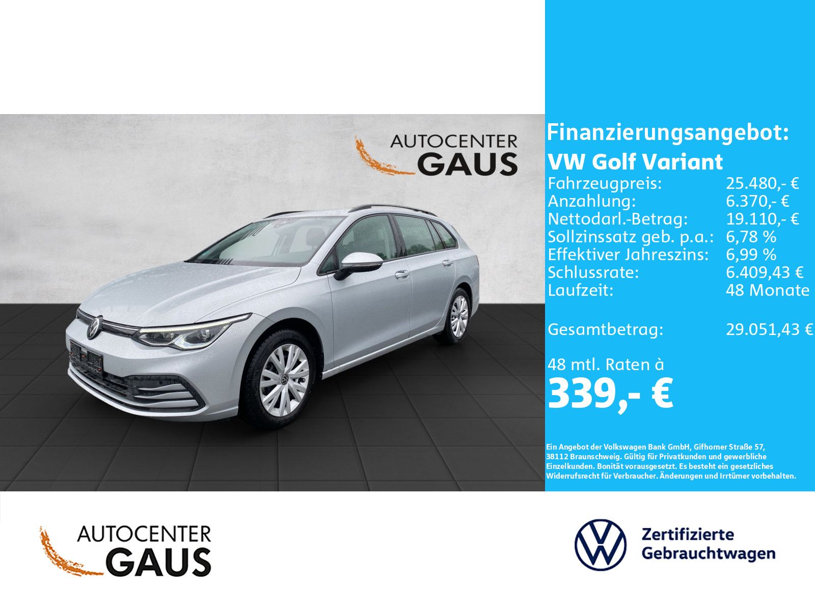 Golf VIII Variant Life 1.5 eTSI DSG AHK*Navi*ACC