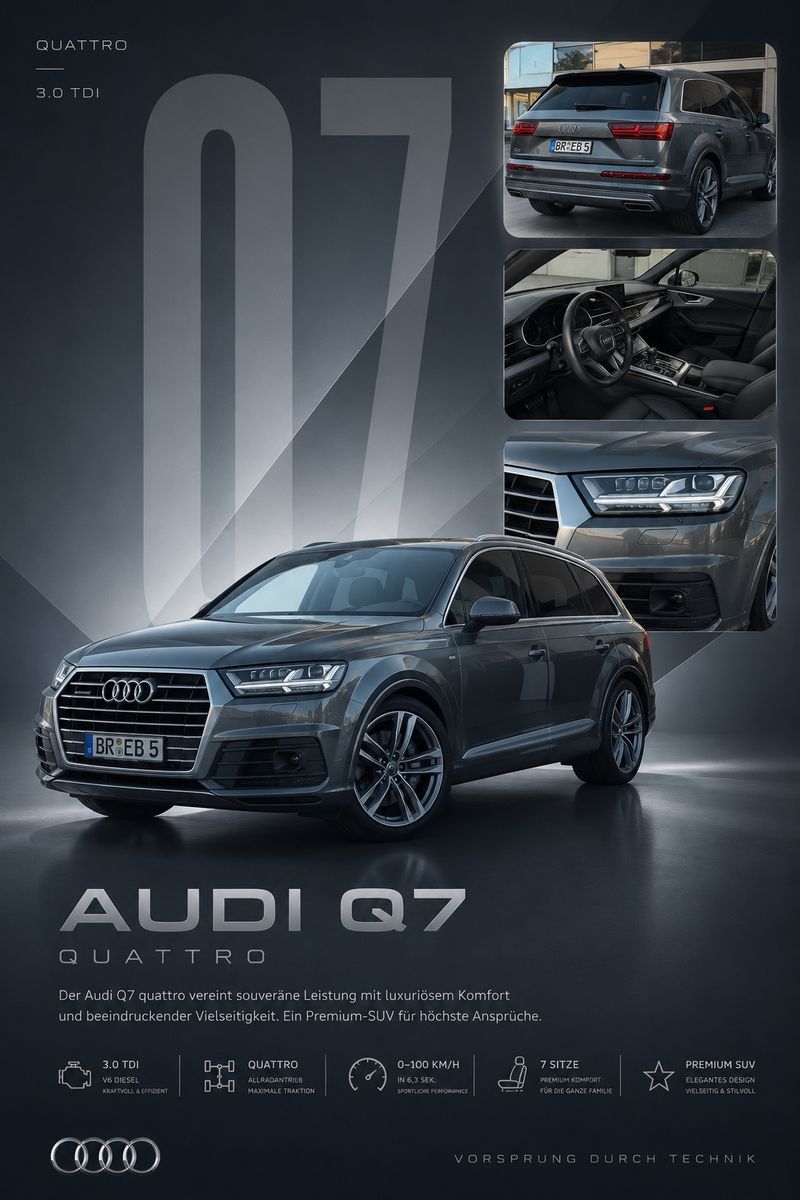 AUDI Q7 3.0 TDI quattro 3x S Line *7 Sitzer*Ahk*