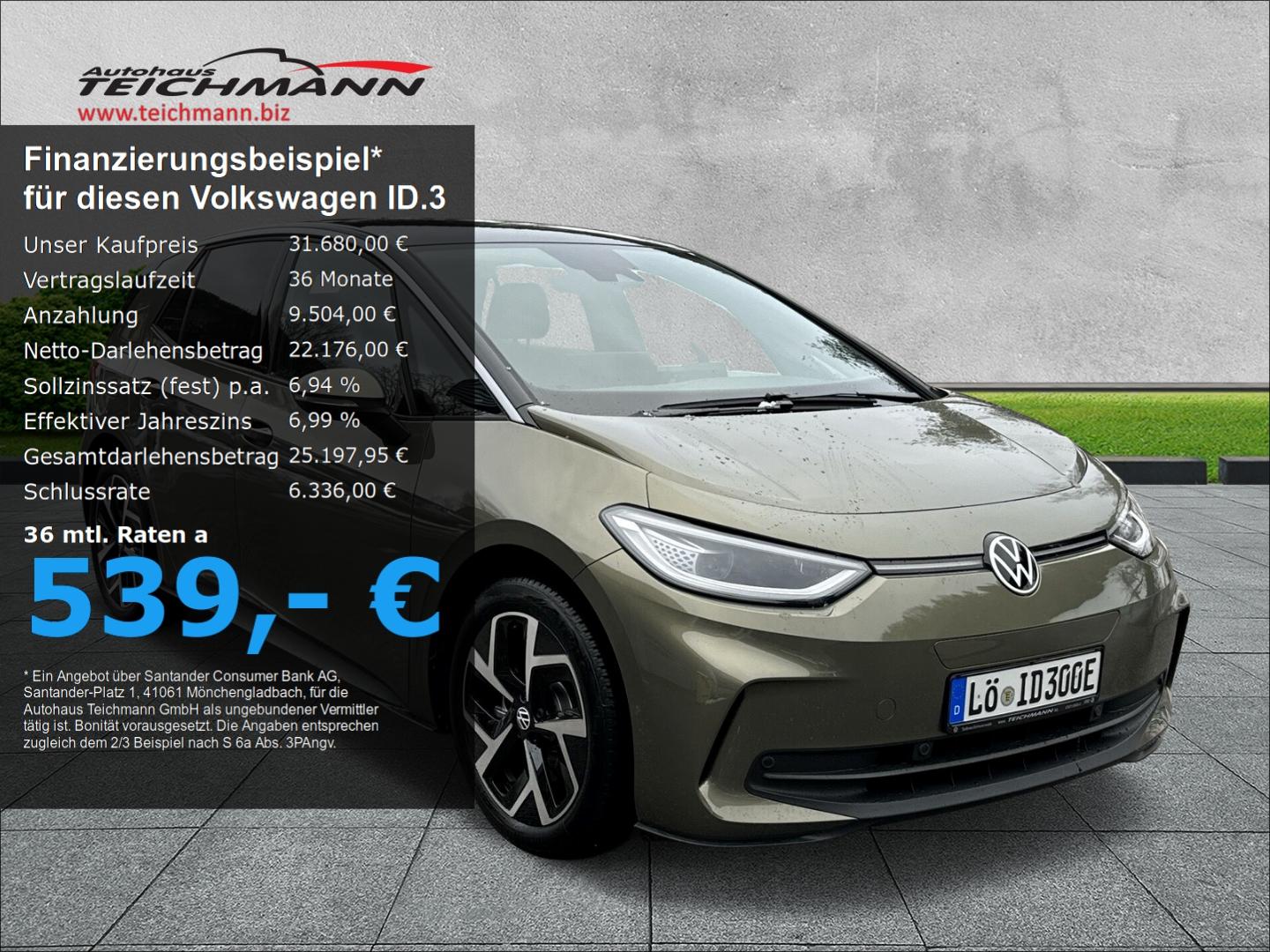 Volkswagen ID.3 Pro +WärmeP+Matrix+Navi+19''+