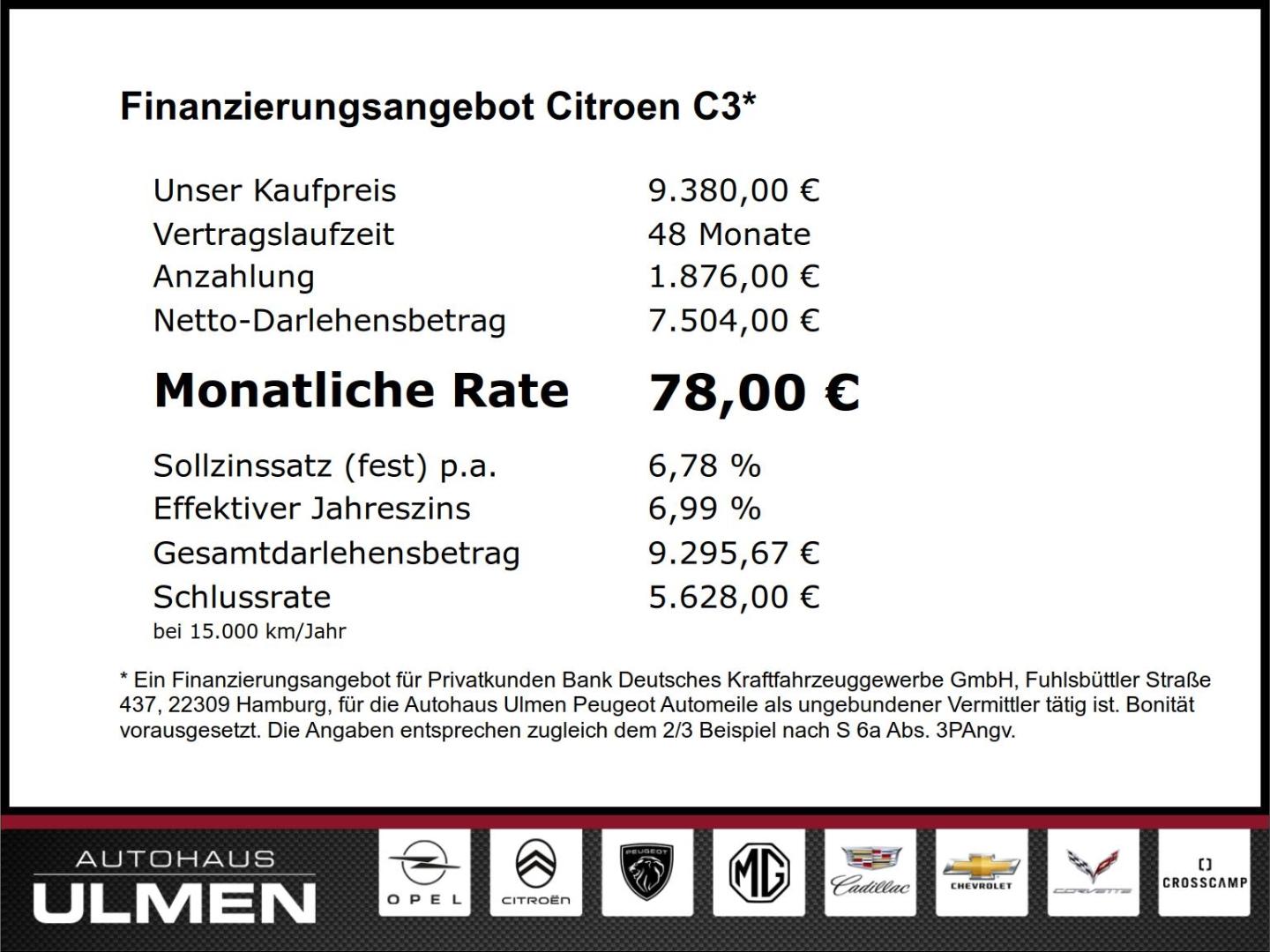 Citroën C3 Origins PT 82 Klimaanlage PDC Bluetooth
