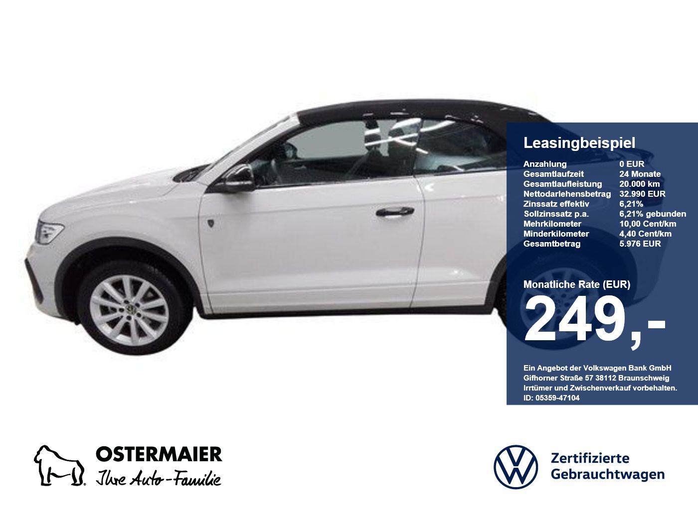 Volkswagen T-Roc Cabriolet R-LINE KARMANN 1.5TSI 150PS DSG