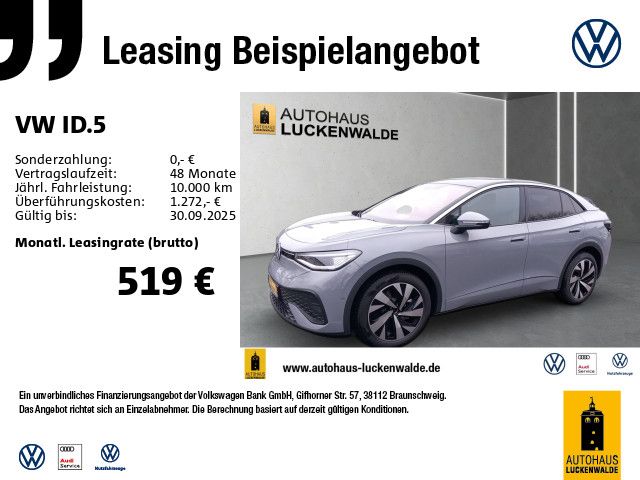 Vorschaubild: VW ID.5 Pro *PANO*IQ-MATRIX*AR-HuD*AHK*360°*ACC* (Fahrzeug-Nr. EW3590LU)