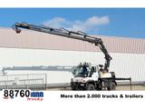 Unimog U400 4x4, Frontzapfwelle, Heckkran Hiab XS - Unimog Hiab