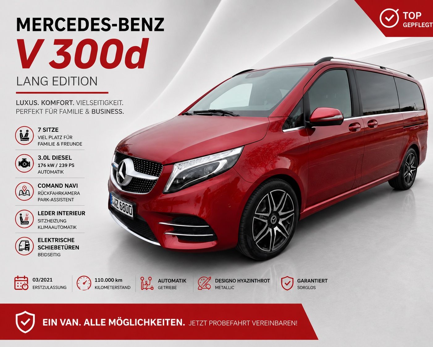 MERCEDES-BENZ V 300 d *AMG*BURMESTER *360 GRAD*7 Sitzer *AHK*