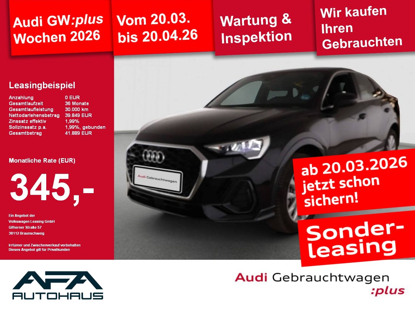 Audi Q3 Sportback 40 TFSI qu. S tr. RFK*ACC*Leder*Nav
