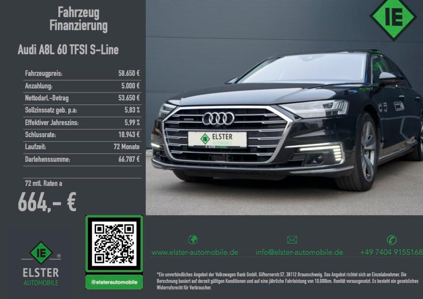 Audi A8 L 60TFSIqu,MatrixLase,Allradle,Bang&Ol volM+S