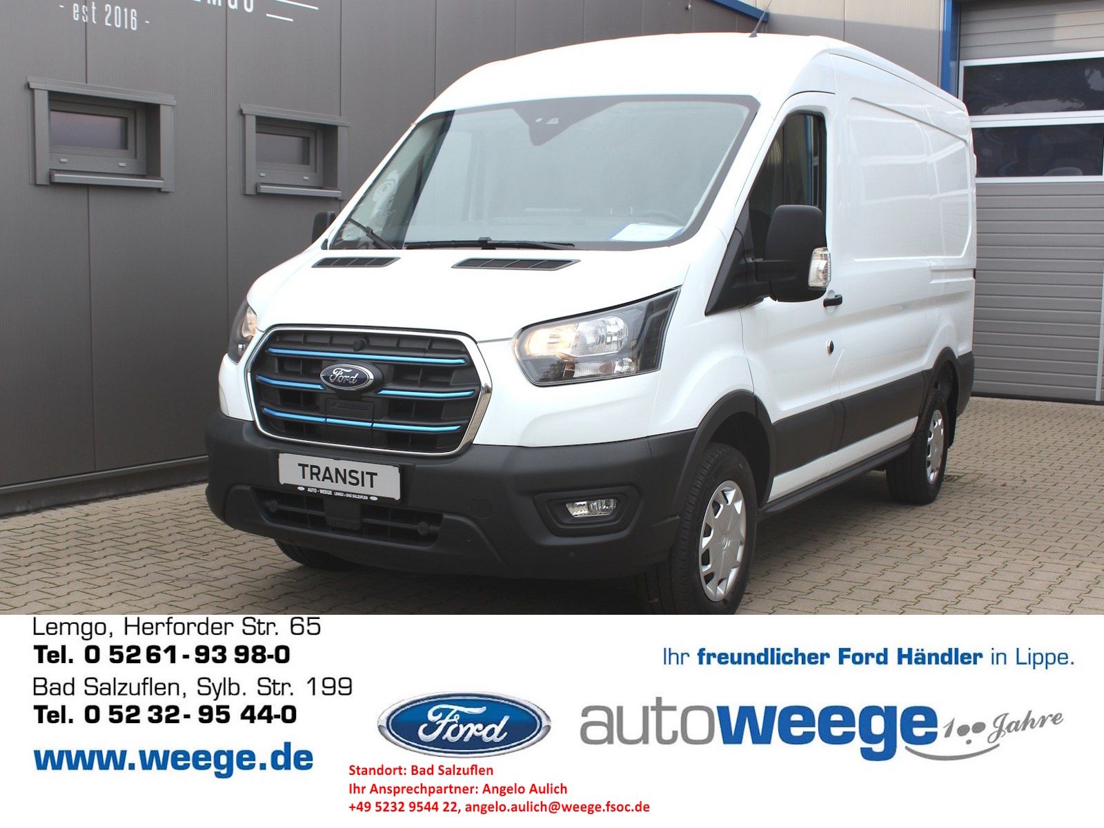 Fahrzeugabbildung Ford Transit Kasten Trend 350L2 Elektro