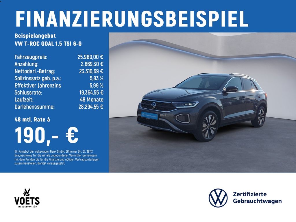 T-ROC GOAL 1.5 TSI 6-G LED-PLUS+NAVI+KAMERA+APP+