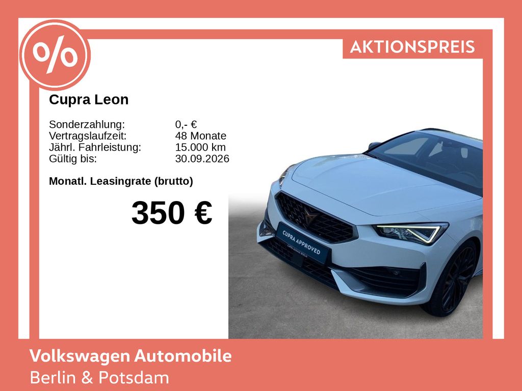 Abbildung Leasingangebot Cupra Leon Sportstourer 2.0 TSI DSG VZ CUP Navi LED