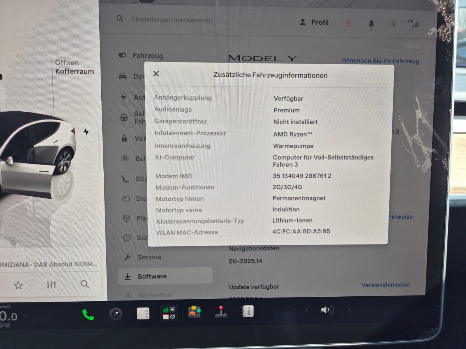 Fahrzeugabbildung Tesla Model Y LR Dual AWD PANO+STDHZ+NAVI+LED+ACC+19"+