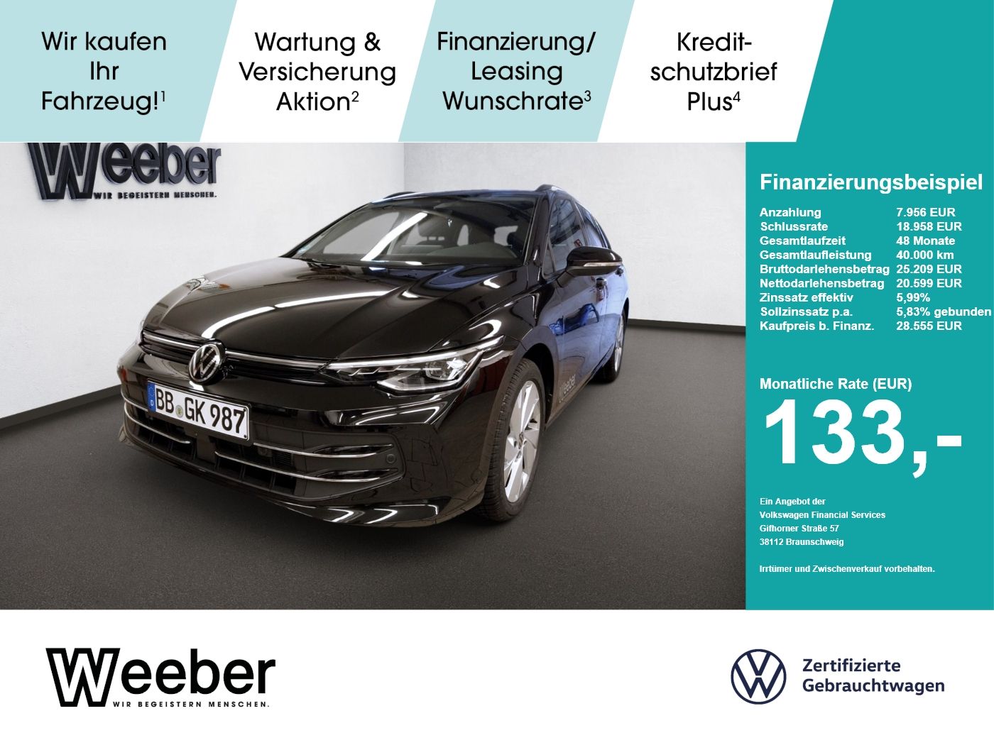 Volkswagen Golf Variant 2.0 l TDI DSG Goal Panodach AHK