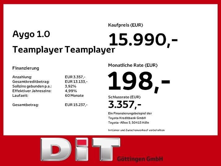 Toyota Aygo 1.0 Teamplayer ACC+Navi+SHZ+Fernlichtass.