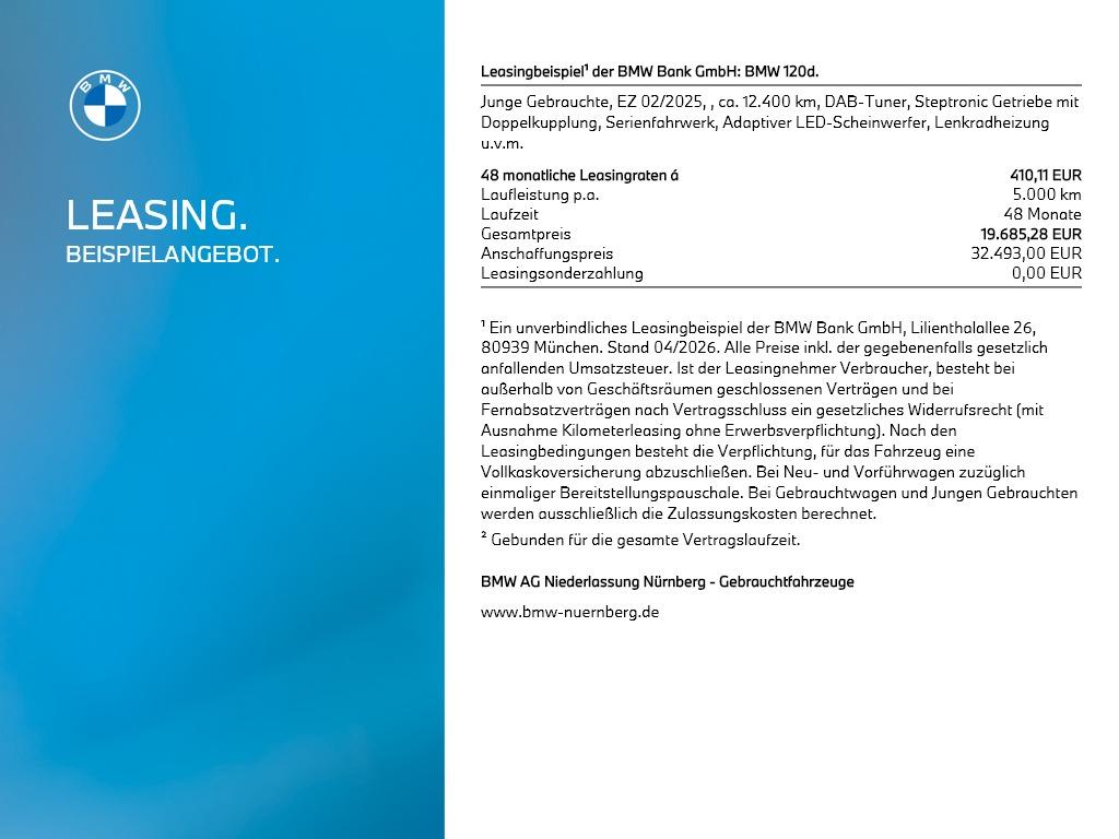 BMW 120d AHK*Kamera*Driv.Assist*LED*Sitzheizung