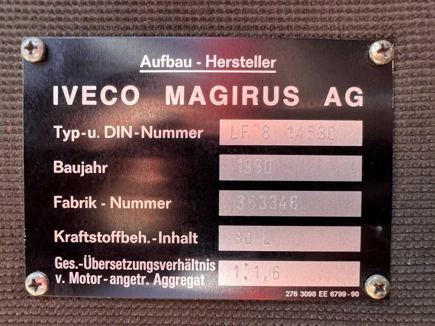 Fahrzeugabbildung Iveco 90-16 AW 4x4 LF8 Feuerwehr Standheizung 9 Sitze