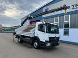 Mercedes-Benz 1224K Atego3  2 Seiten Kipper Heckkran Hiab 078 - Mercedes-Benz Hiab