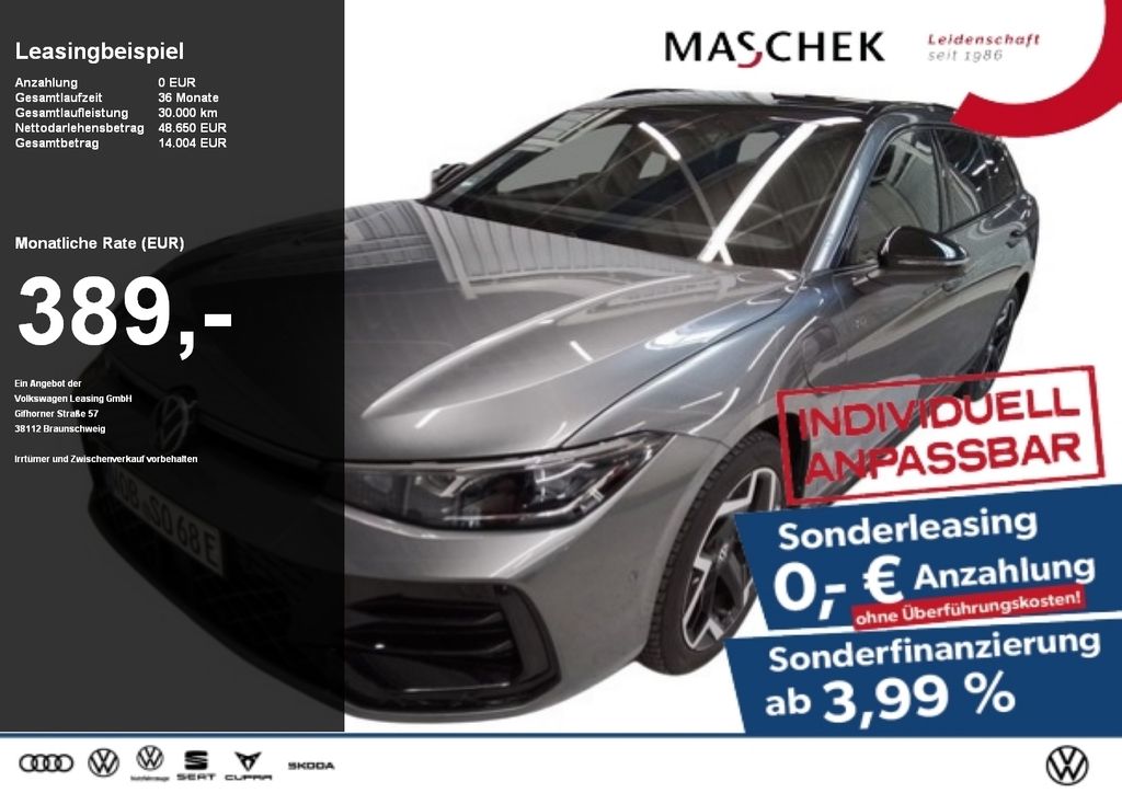 Volkswagen Passat R-Line eHybrid Sonderleasing ohne zzgl Ko
