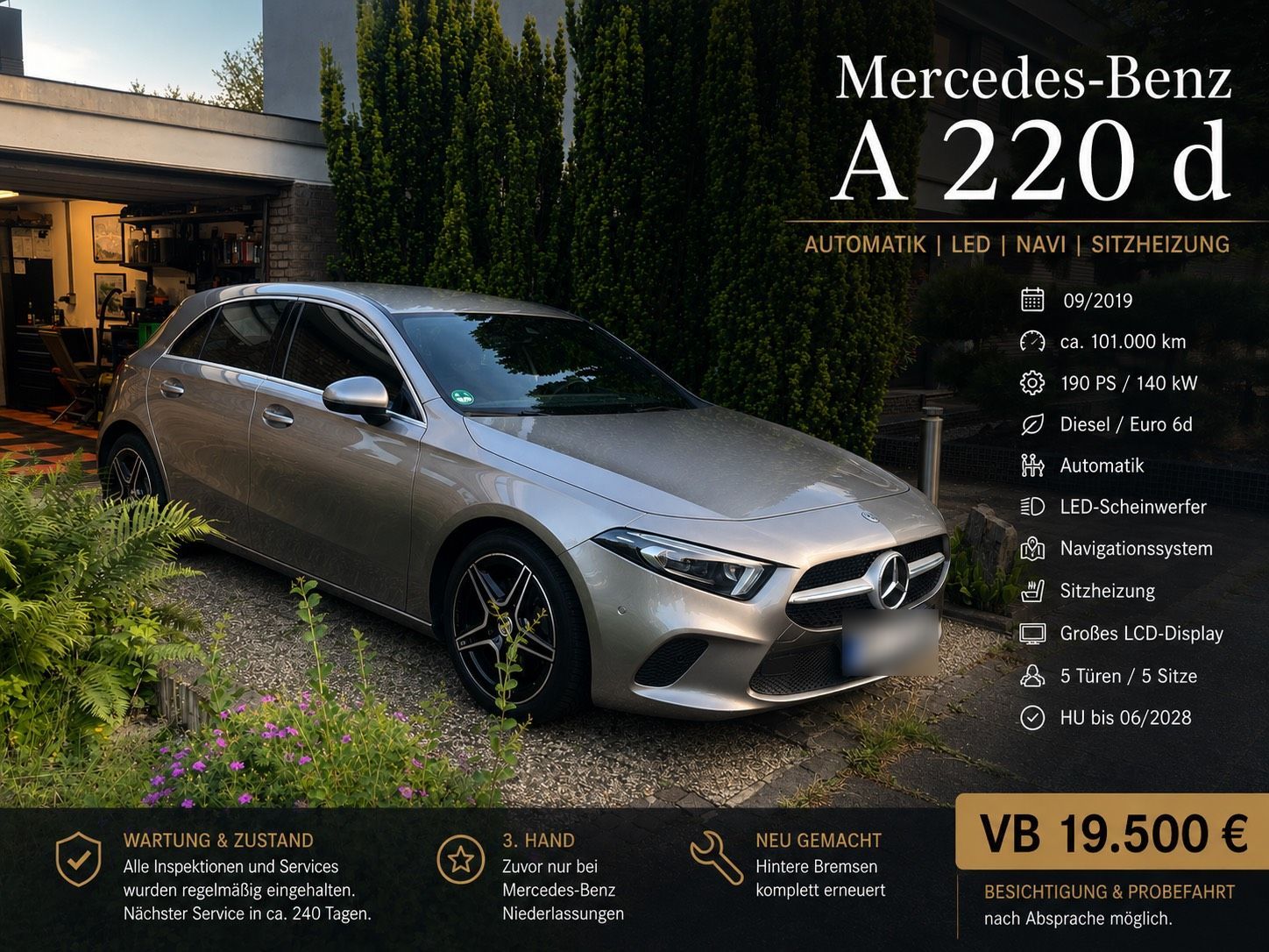 MERCEDES-BENZ Mercedes-Benz A 220 d Progressive Automatik!