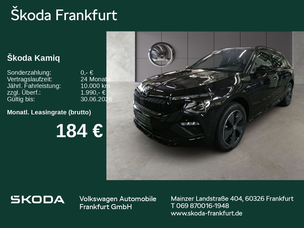 Skoda Kamiq Monte Carlo 1,0 TSI 70 kW 5-Gang-Schaltget
