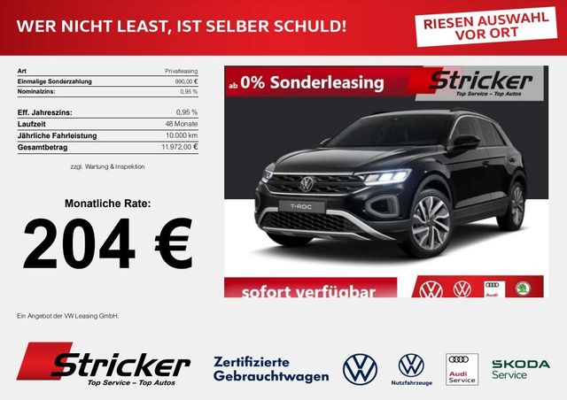 Volkswagen T-Roc  GOAL 1.0 l TSI 116 PS SHZ RFK NAVI