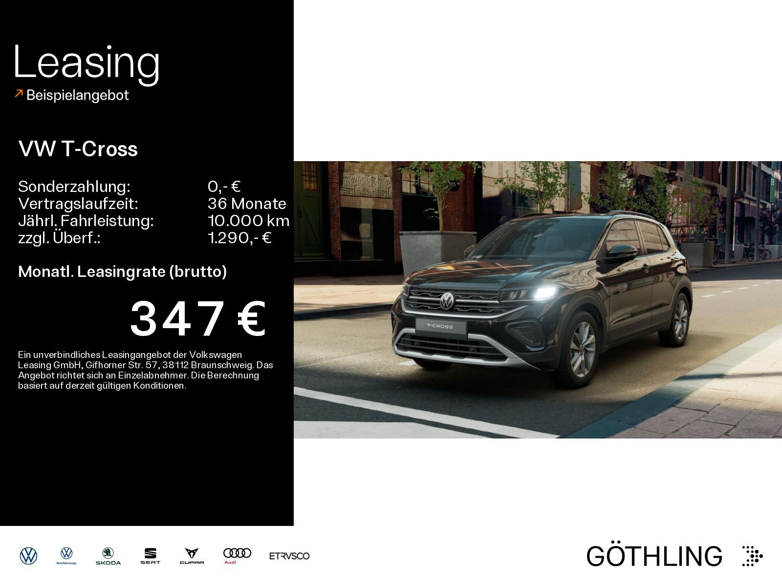 Volkswagen T-Cross Life 1.0 l TSI 85 kW (116 PS) 7- Gang-Do