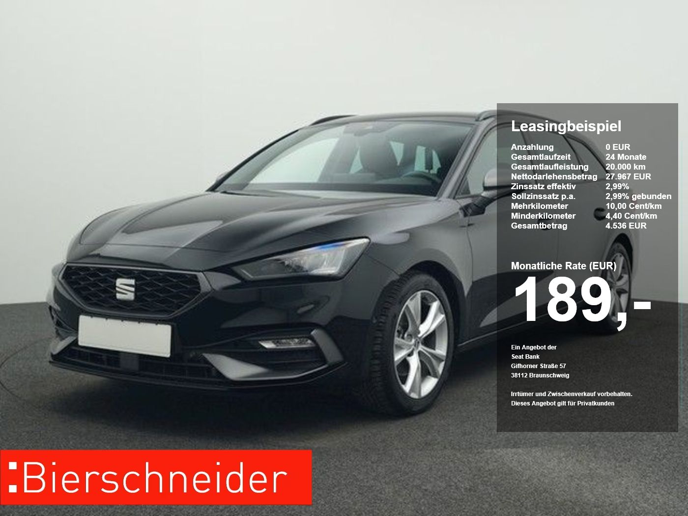 Seat Leon Sportstourer 1.5 eTSI DSG FR ab 189.- 990.-