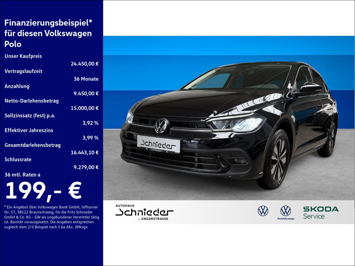 Volkswagen Polo 1.0 TSI Goal Rear View AHK Clima Navi LED