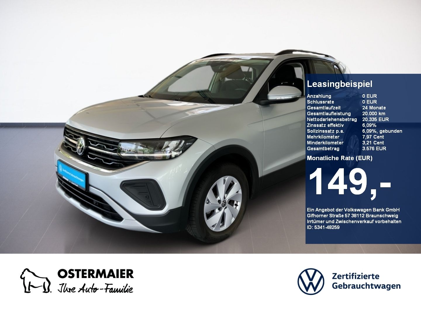 Volkswagen T-Cross LIFE 1.0TSI 95PS ACC.5J-G.NAVI+VC.2xPDC.