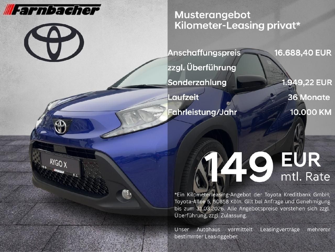 Fahrzeugabbildung Toyota Aygo X 1,0 Teamplayer *