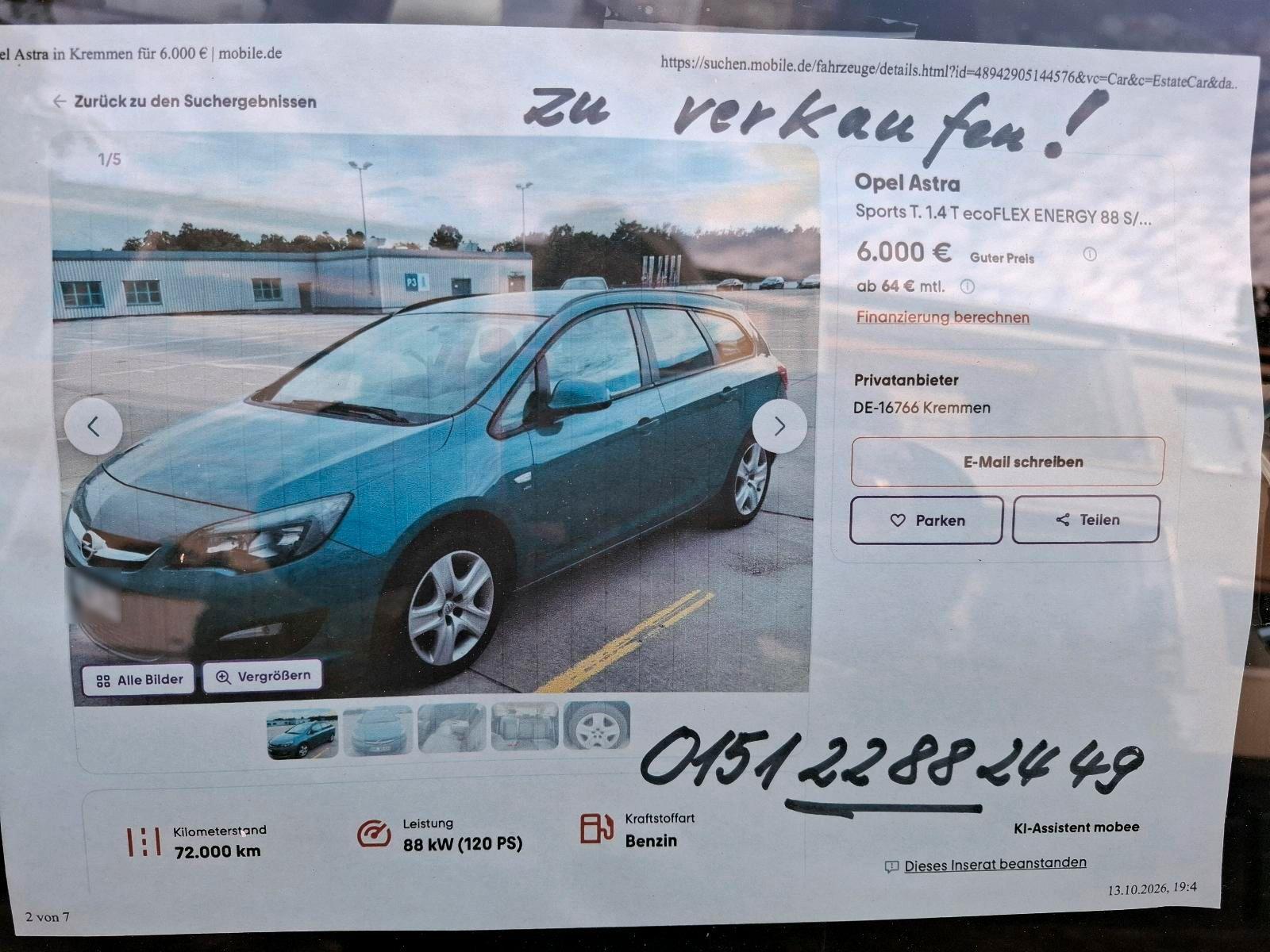 Opel Astra 2014 — photo 6