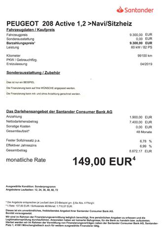 Fahrzeugabbildung Peugeot 208 Active 1.2 12V VTi>MOPF/NAVI/PDC/SHZ/KLIMA<