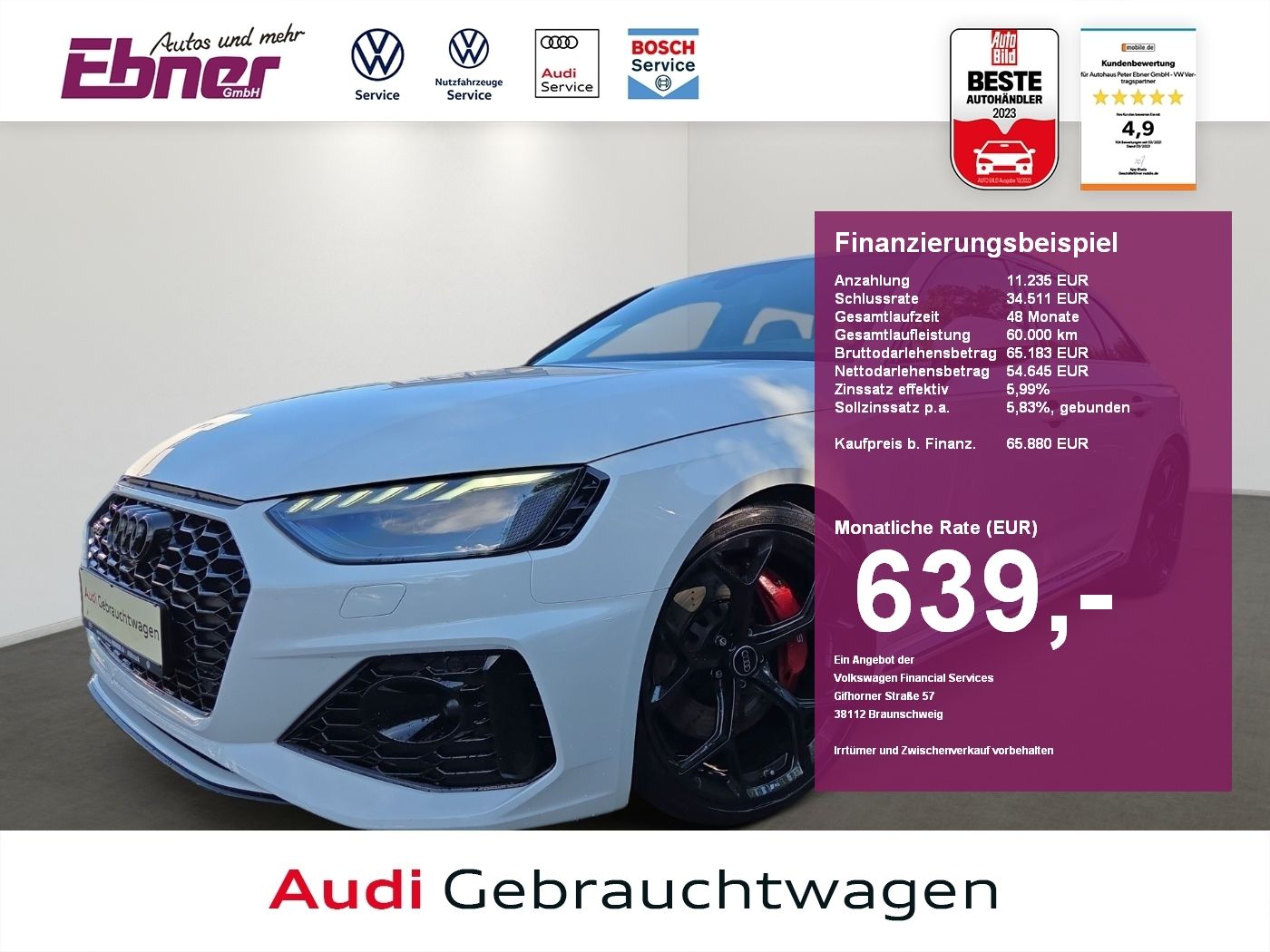 AUDI RS4 Avant COMPETITION PLUS HEAD-UP+B&amp;O+KEYLESS+A