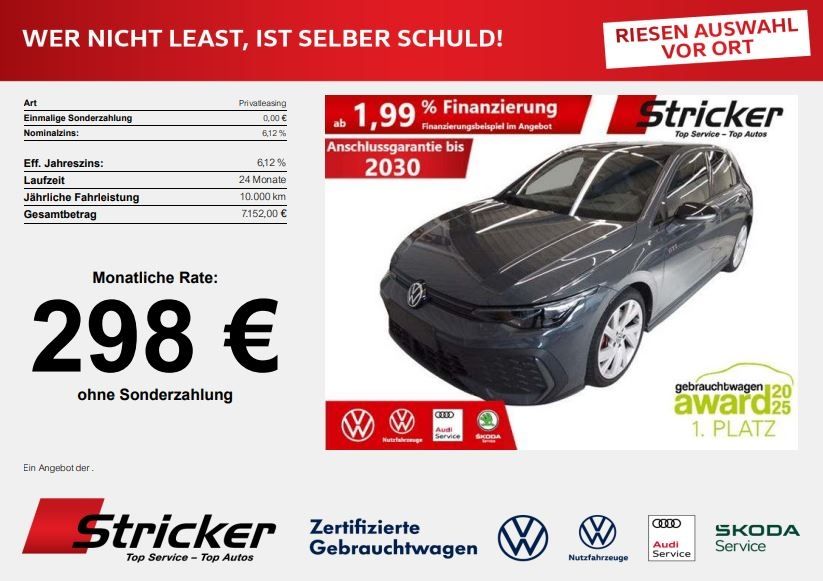 Volkswagen Golf GTI Black Style 2.0TSI 298,-ohne Anzahlung foto 2