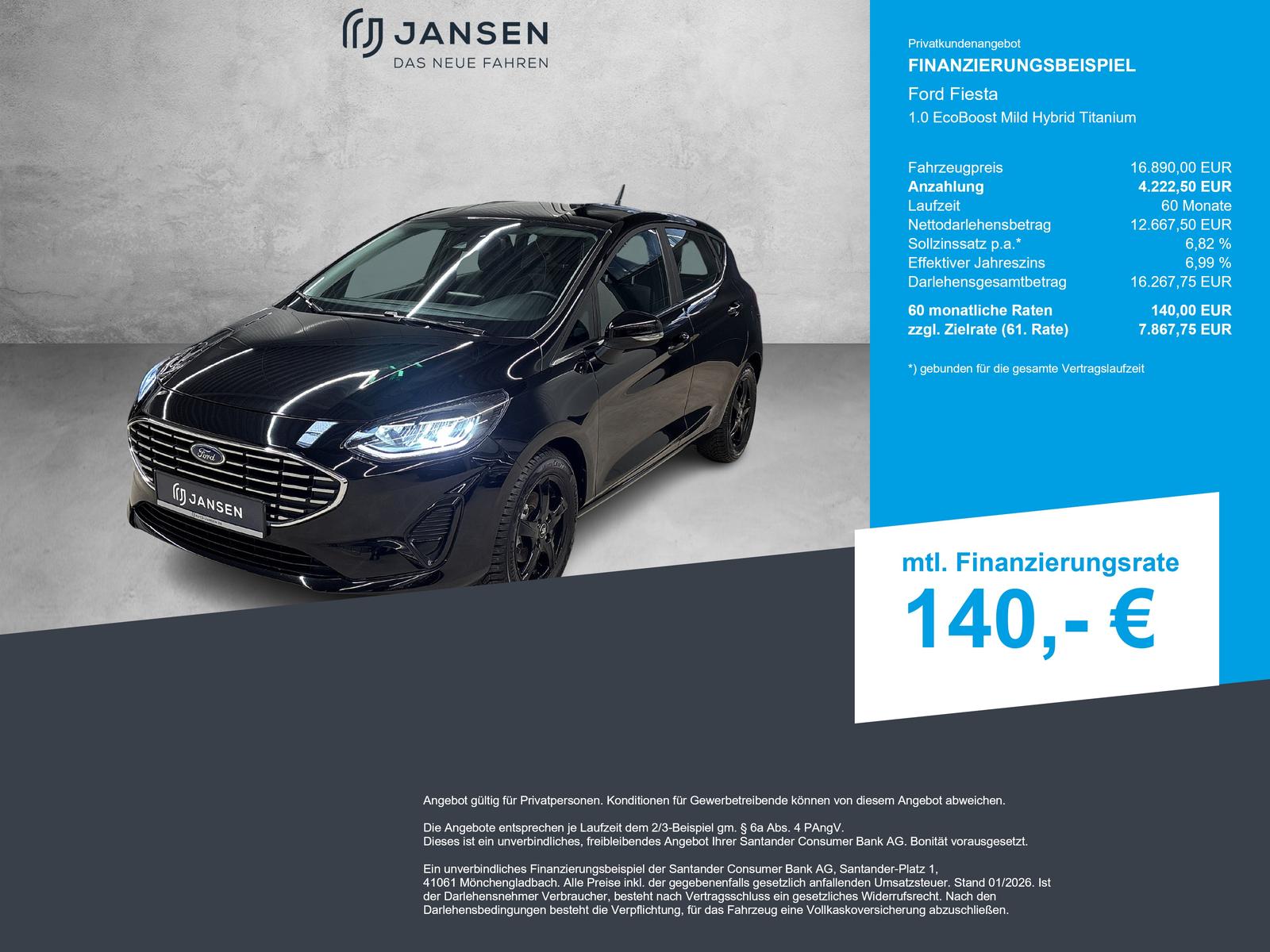 Ford Fiesta 1.0 EcoBoost Mild Hybrid Titanium