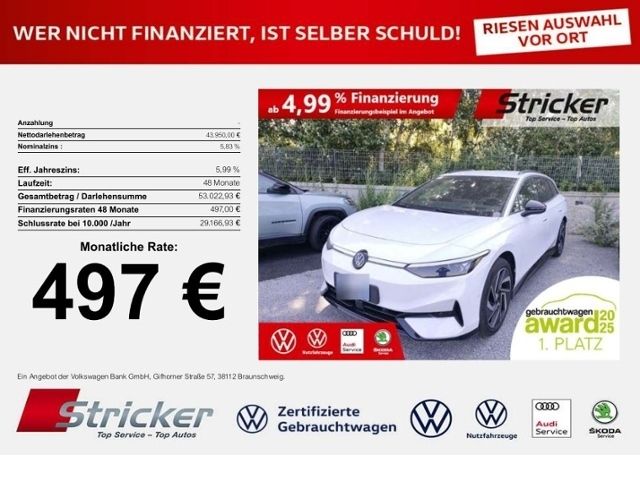 Volkswagen ID.7 Tourer Pro 210/77 497,-ohne Anzahlung Wärme