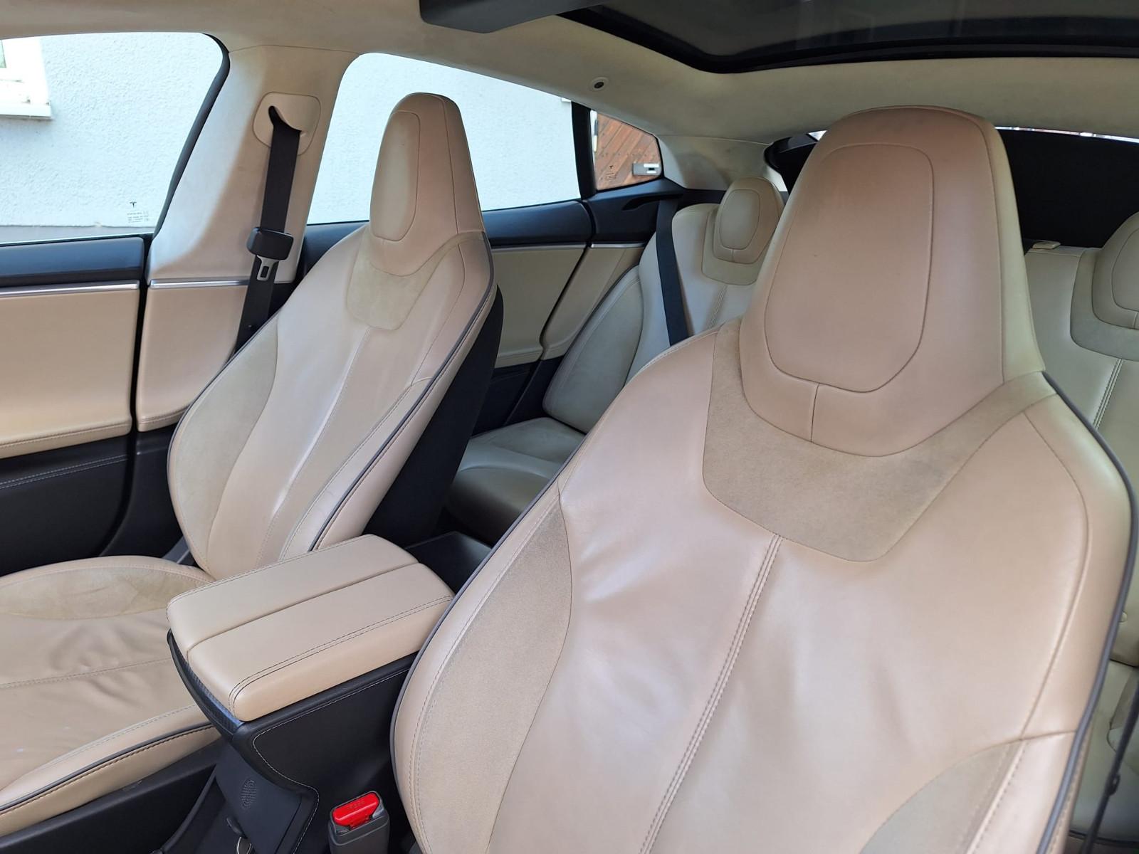 Tesla Model S P85 | 367 ch | BVA | Batterie SOH 93 % | Toit panoramique | Suspension pneumatique | Cuir | GPS