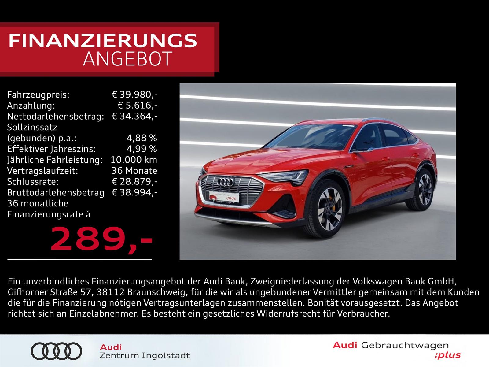 Audi e-tron Sportback 55 qu 2x S line MATRIX Pano AHK
