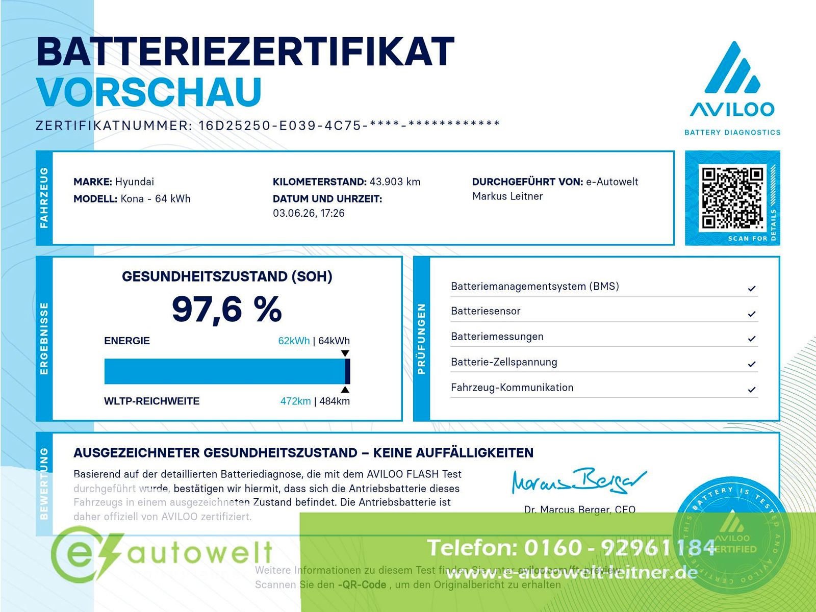 Hyundai Kona Trend 64kWh LED Navi-Paket Wärmepumpe RFK imagem 2