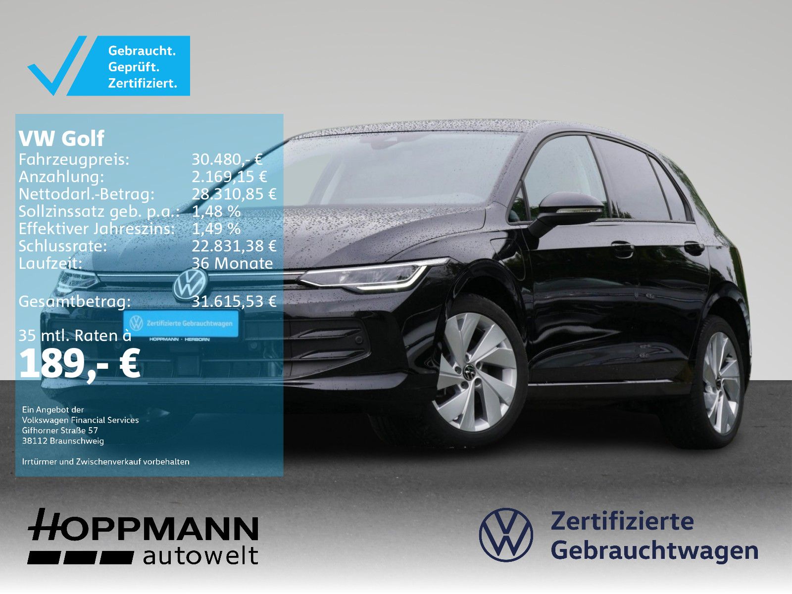 Volkswagen Golf VIII 1.5 TSI eHybrid ACC LED Navi Standklim