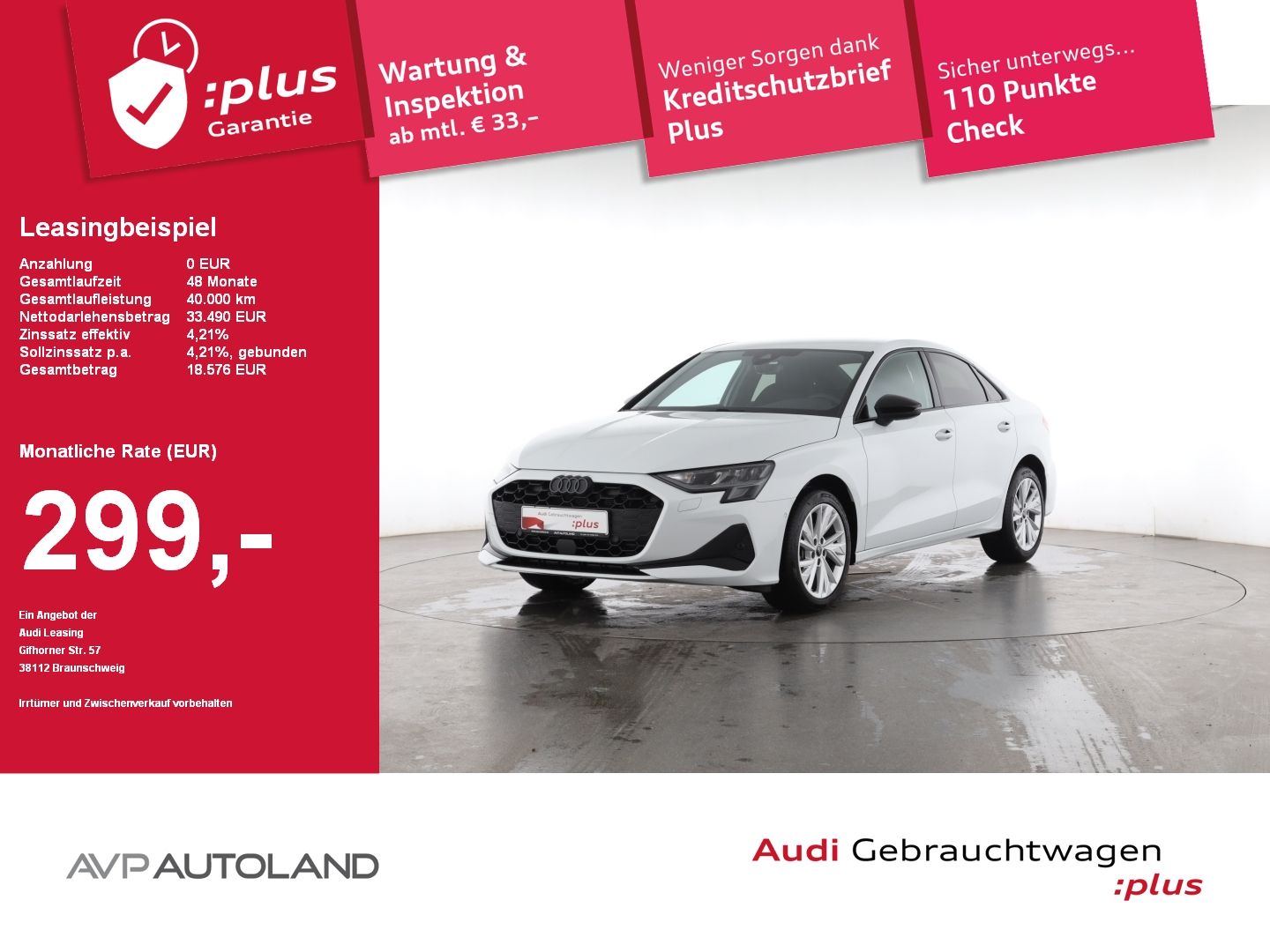 Audi A3 Limousine 30 TFSI S tronic advanced | AHK