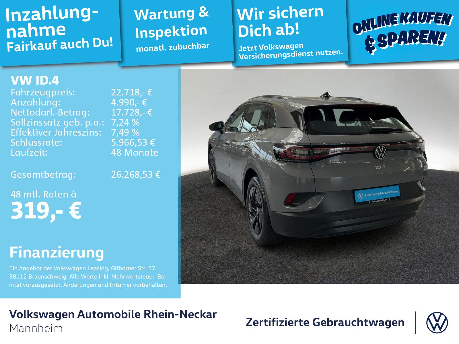 Volkswagen ID.4 Pure Preformance 125kW Navi PDC LED uvm foto 2