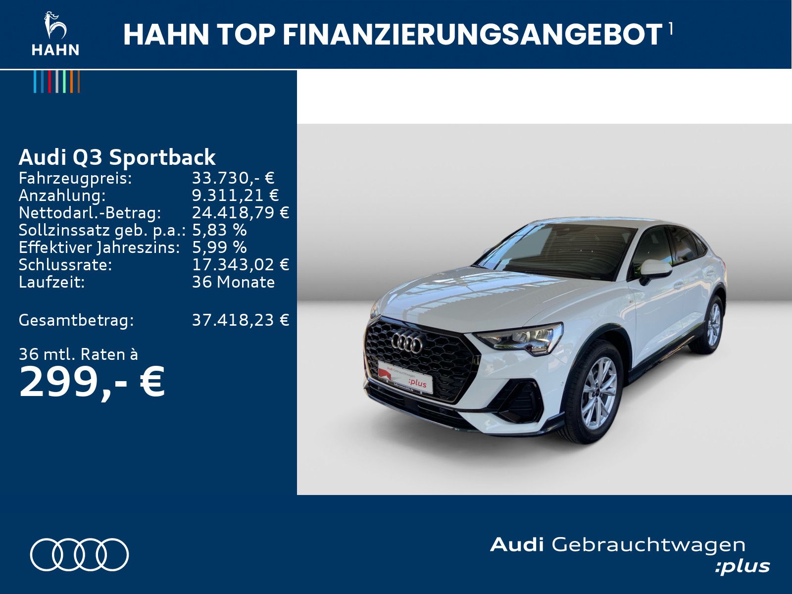 Audi Q3 Sportback 35TDI S-trc S-Line Virtual AHK LED foto 2