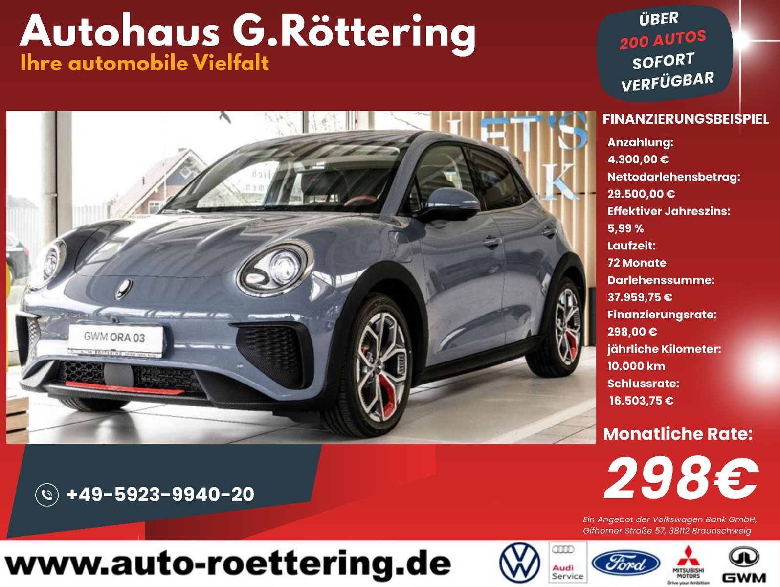 GWM Ora 03 400 GT 360K+PANO+NAVI+WÄPU